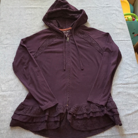 North River Outfitters Jackets & Blazers - Medium Purple ruffle jacket